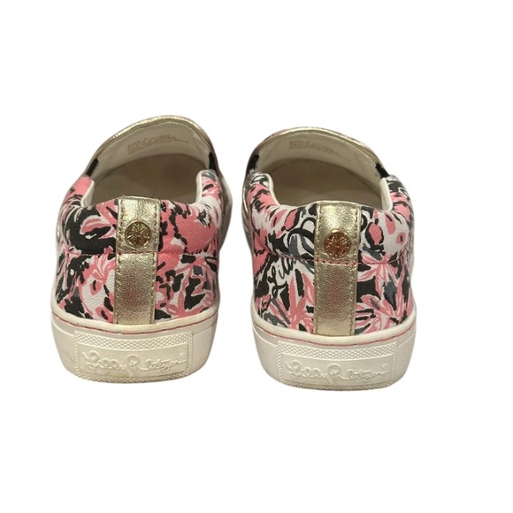 LILLY PULITZER Julie Sneakers "Hangin With My Boo" Size 6 Panda Hibiscus Shoe - Picture 6 of 9